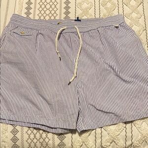 Polo Ralph Lauren Blue and White Striped Shorts